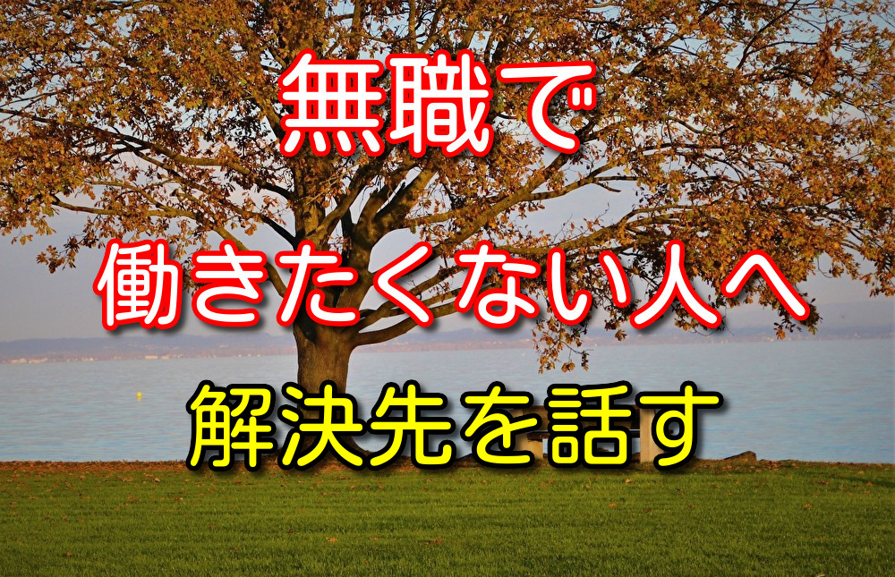 【元無職が解説】無職で働きたくない人へ具体的なアドバイスをする