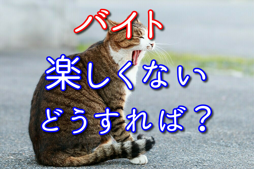 バイトが楽しくないのは当たり前なのか？フリーター歴9年が持論を話す