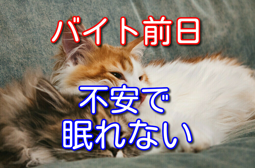 【元無職が語る】バイトの前日に不安で眠れない人へ解決策を3つ紹介