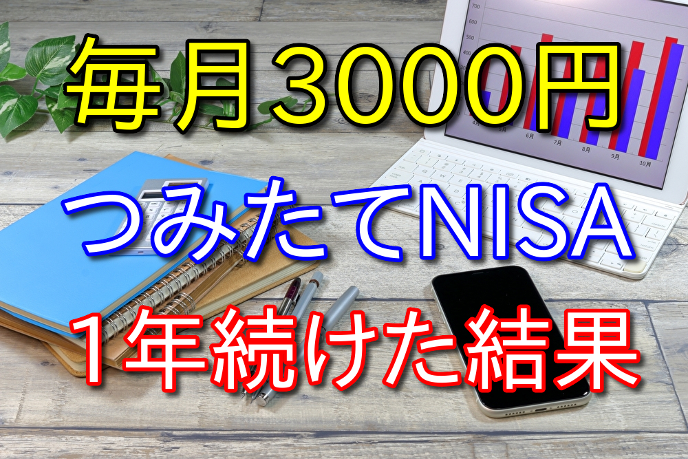 【毎月3,000円積立】つみたてNISAを1年続けた結果発表