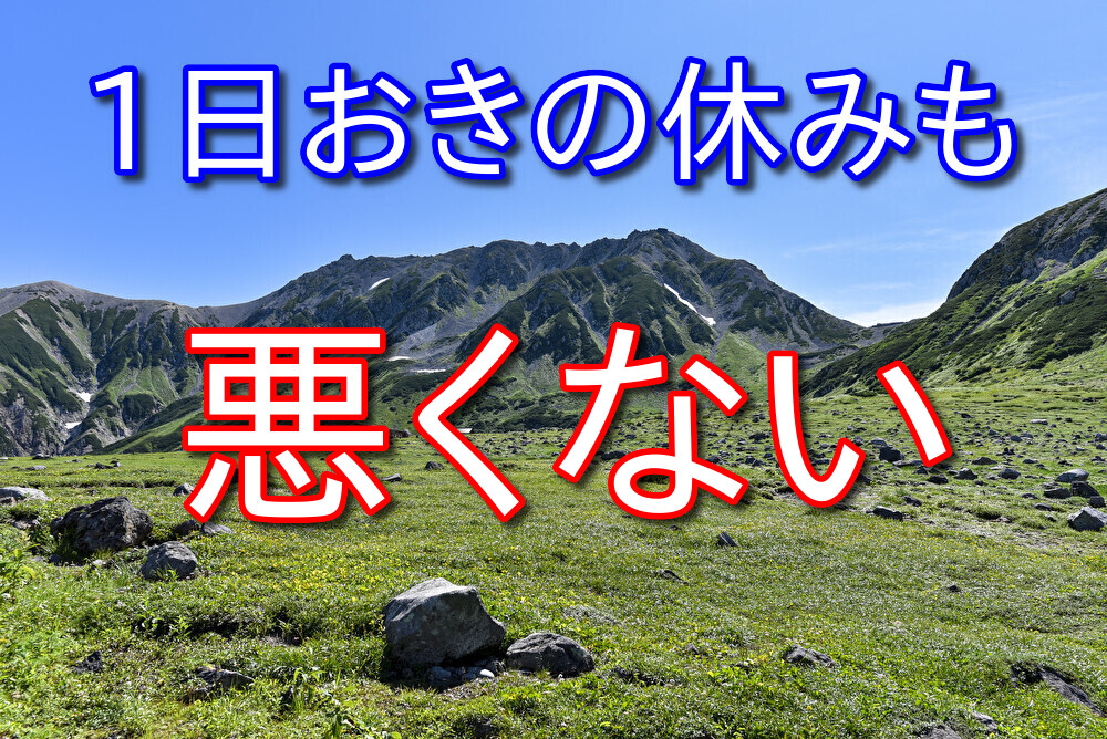 【フリーター論】2連休よりも1日おきの休みの方が好きかもしれない