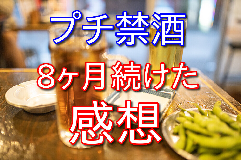 プチ禁酒を8ヶ月続けた結果どうなったのか発表する【週2日禁酒】