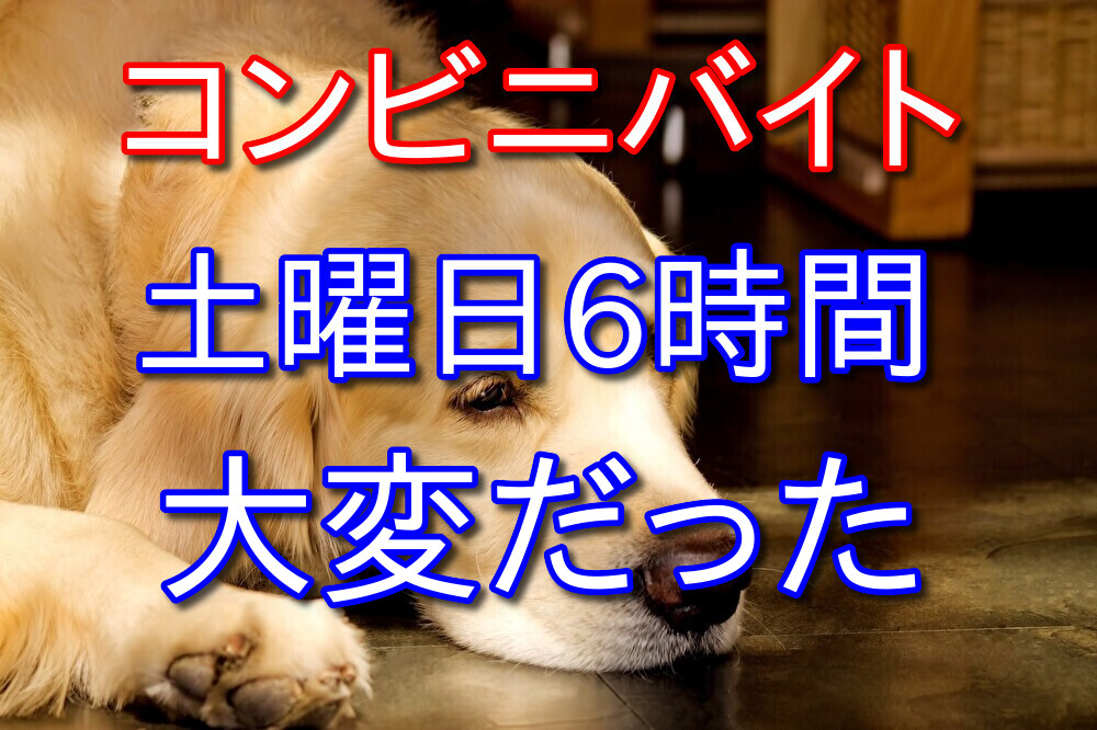 コンビニバイト土曜日の6~12時がめちゃくちゃ忙しかった件