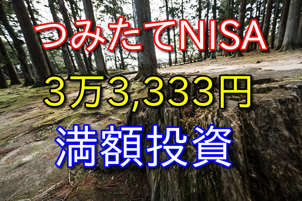 つみたてNISA1万から満額3万3,333円まで積み立てることにした